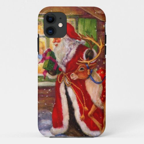 Santa claus and rudolph iPhone 11 case