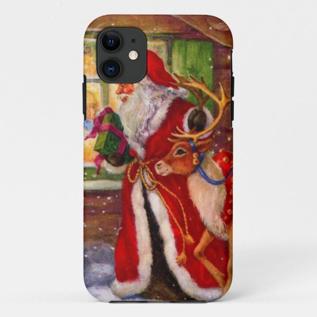 Santa claus and rudolph Case-Mate iPhone case (Back)