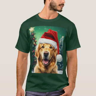 Santa Claus and Santa Paws Soaring into Christmas T-Shirt