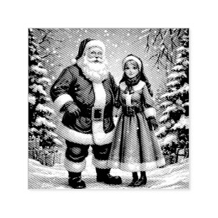 Santa Claus and Snow Maiden Self-inking Stamp