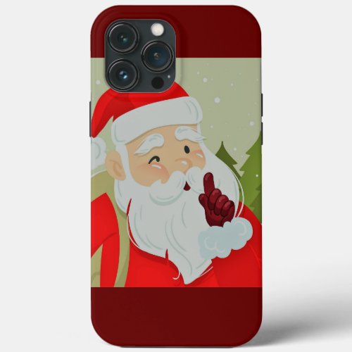 Santa Claus And Snowflakes iPhone 13 Pro Max Case