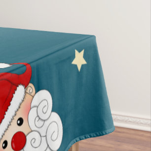 Santa Claus And Star Tablecloth