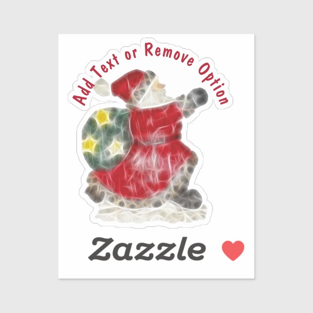Santa Claus and Toy Bag Christmas Sticker (Sheet)