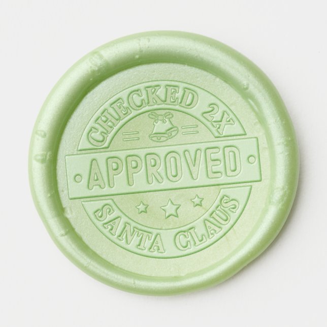 Santa Claus Approved Christmas Holiday Wax Seal Sticker (Front)