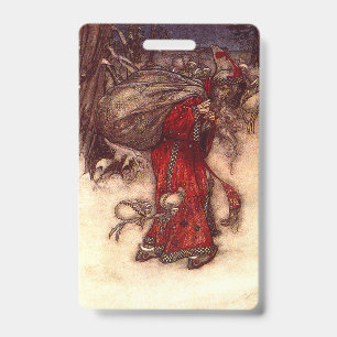 Santa Claus Arthur Rackham  Badge
