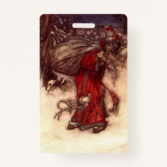 Santa Claus Arthur Rackham  Badge (Front)