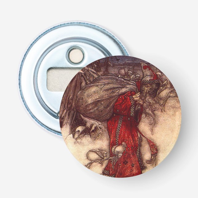 Santa Claus Arthur Rackham  Bottle Opener (Front)