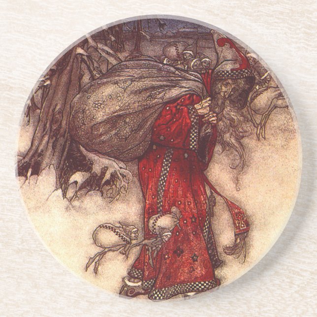 Santa Claus Arthur Rackham  Coaster (Front)