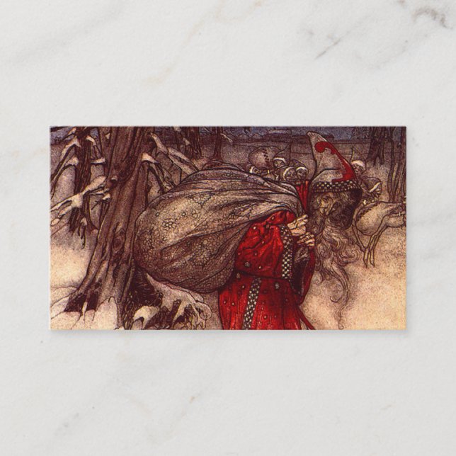 Santa Claus Arthur Rackham  Enclosure Card (Front)