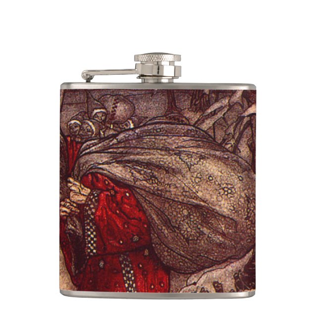Santa Claus Arthur Rackham  Flask (Front)
