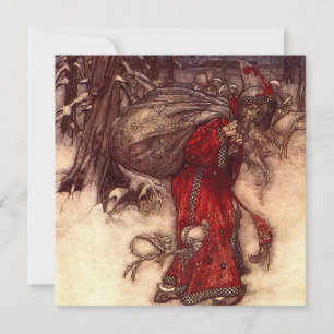 Santa Claus Arthur Rackham Invitation