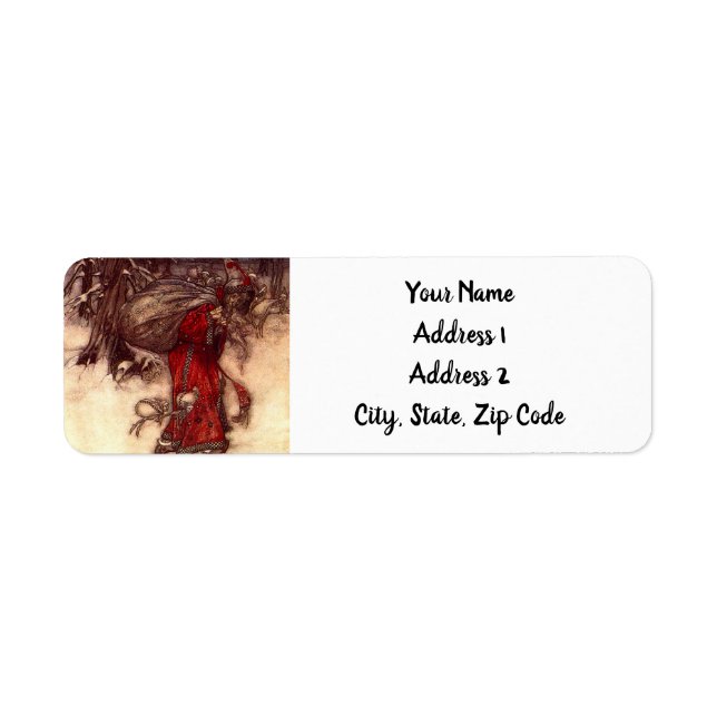 Santa Claus Arthur Rackham  Label (Front)