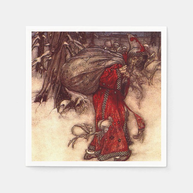 Santa Claus Arthur Rackham  Napkins (Front)