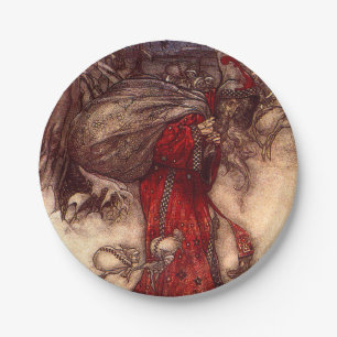 Santa Claus Arthur Rackham  Paper Plates