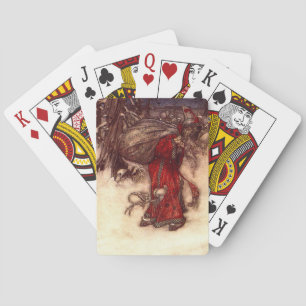 Santa Claus Arthur Rackham Poker Cards