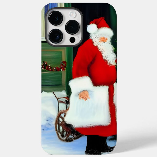 Santa Claus Artwork iPhone 14 Pro Max Case  (Back)