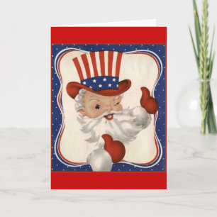Santa Claus as Uncle Sam Holiday Card