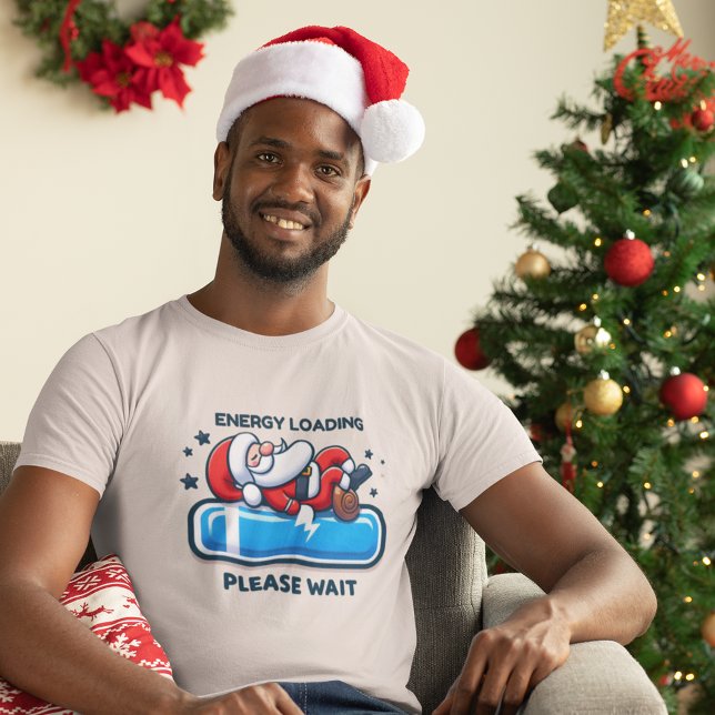 Santa Claus Asleep on Progress Bar T-Shirt (Creator Uploaded)