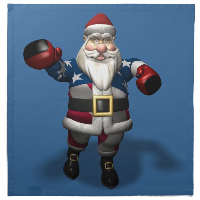 Santa Claus At Boxing Day Napkin (Front)