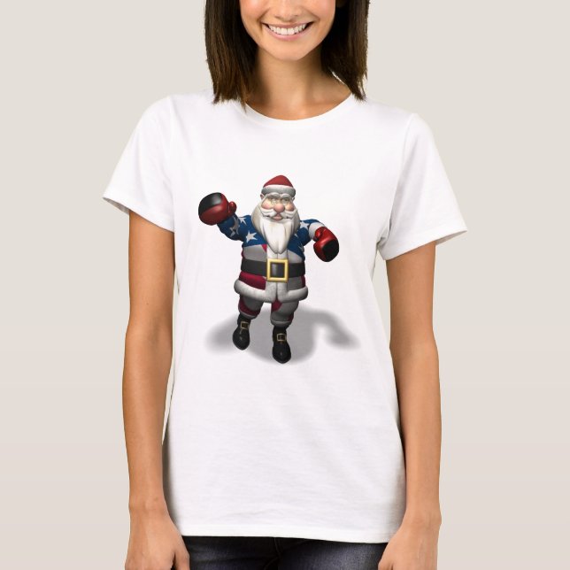 Santa Claus At Boxing Day T-Shirt (Front)
