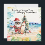 SANTA CLAUS  at Hawaii Beach for Christmas Holiday Card<br><div class="desc">Send warm holiday wishes with a touch of tropical charm! This festive greeting card features Santa Claus relaxing on a beautiful Hawaiian beach, , Santa brings a unique flair to your Christmas greetings. Inside, you’ll find a cheerful message wishing your loved ones a Merry Christmas and a Happy New Year!...</div>