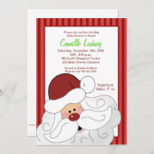 SANTA CLAUS Baby Shower Christmas Invitation (Front/Back)