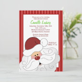 SANTA CLAUS Baby Shower Christmas Invitation (Standing Front)