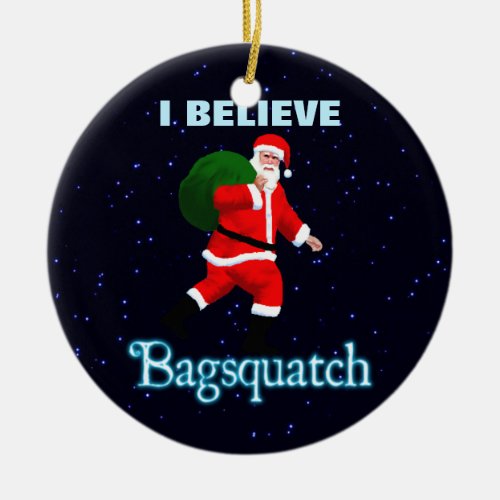 Santa Claus _ Bagsquatch Ceramic Ornament