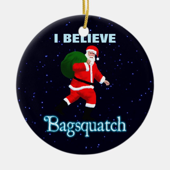 Santa Claus - Bagsquatch Ceramic Ornament (Front)