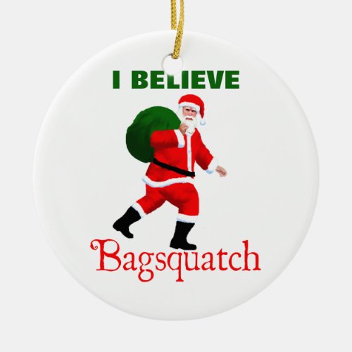 Santa Claus _ Bagsquatch Ceramic Ornament
