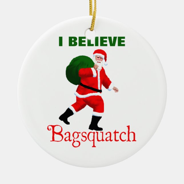 Santa Claus - Bagsquatch Ceramic Ornament (Front)