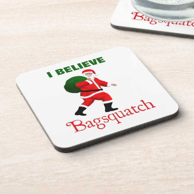Santa Claus - Bagsquatch Drink Coaster (Left Side)
