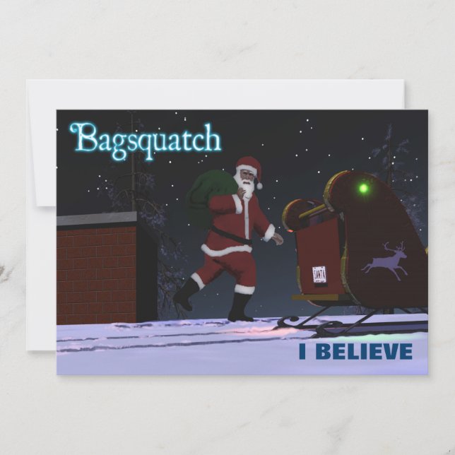 Santa Claus - Bagsquatch Holiday Card (Front)