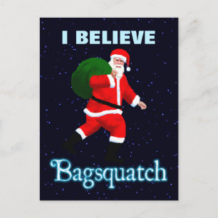 Santa Claus - Bagsquatch Holiday Postcard