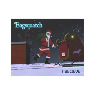 Santa Claus - Bagsquatch Metal Print