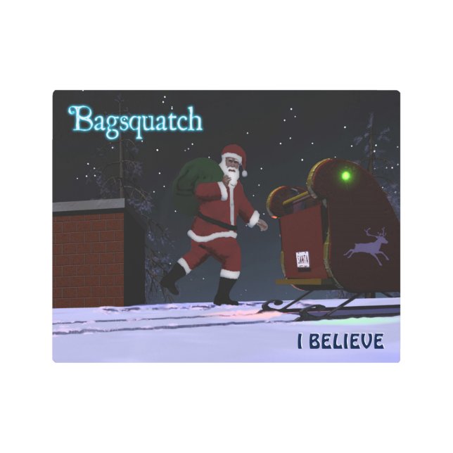 Santa Claus - Bagsquatch Metal Print (Front)