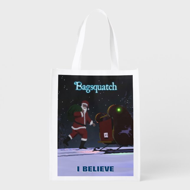 Santa Claus - Bagsquatch Reusable Grocery Bag (Back)
