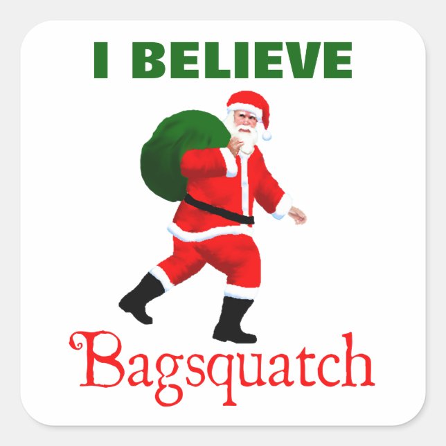 Santa Claus - Bagsquatch Square Sticker (Front)