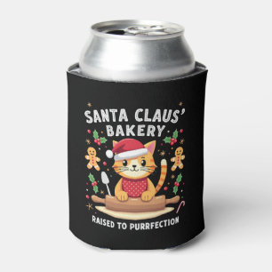 Santa Claus Bakery Kneaded To Purrfection Christma Can Cooler