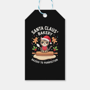 Santa Claus Bakery Kneaded To Purrfection Christma Gift Tags