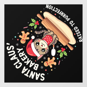 Santa Claus Bakery Kneaded To Purrfection Christma Wall Decal