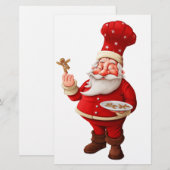 Santa Claus Bakes Gingerbread Men (Front/Back)