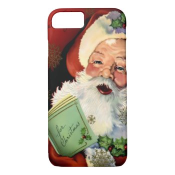 Santa Claus Barely There Iphone 7 Case by Vintage_Gifts at Zazzle