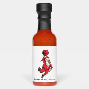 Santa Claus Basketball Basketballer Christmas Hot Sauces