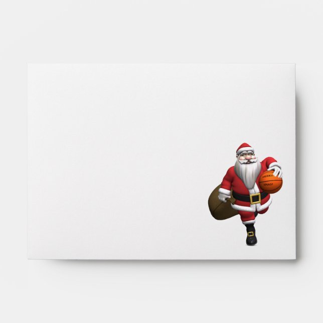 Santa Claus Basketball Player Envelope (Front)