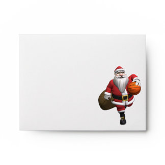 Santa Claus Basketball Player Envelope