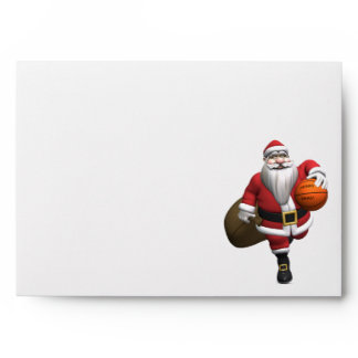 Santa Claus Basketball Player Envelope