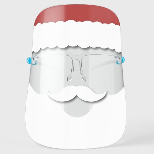 Santa Claus Beard Christmas Face Shield (Front)