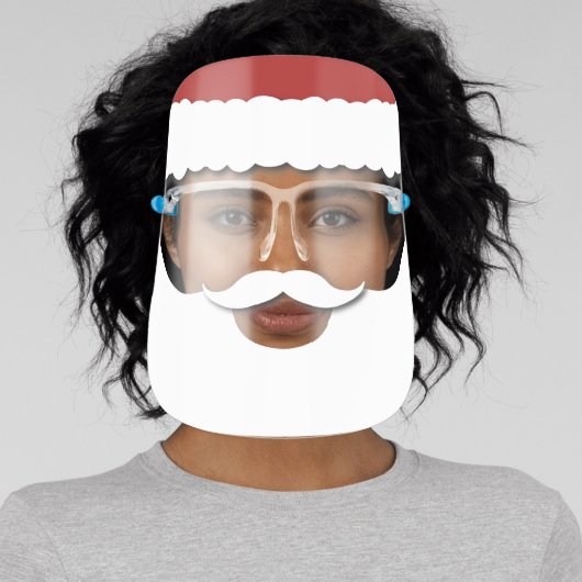 Santa Claus Beard Christmas Face Shield (Insitu)