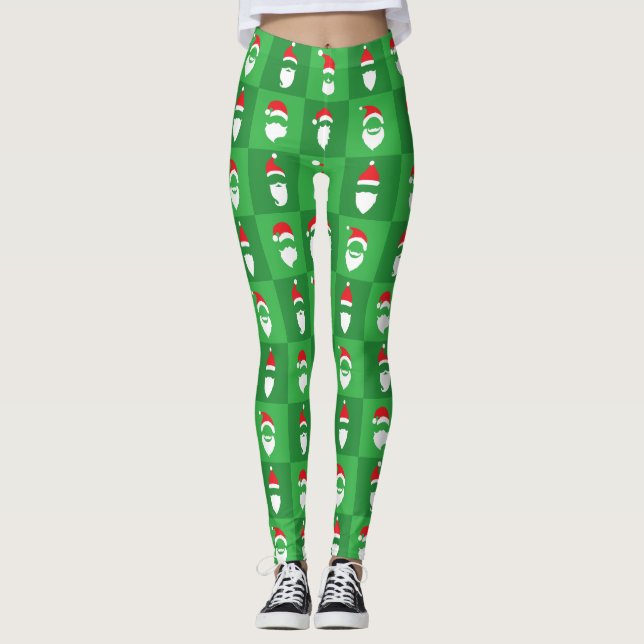 Santa Claus beard Leggings (Front)